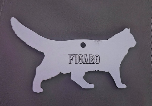 Personalised lasered cat - lasered,