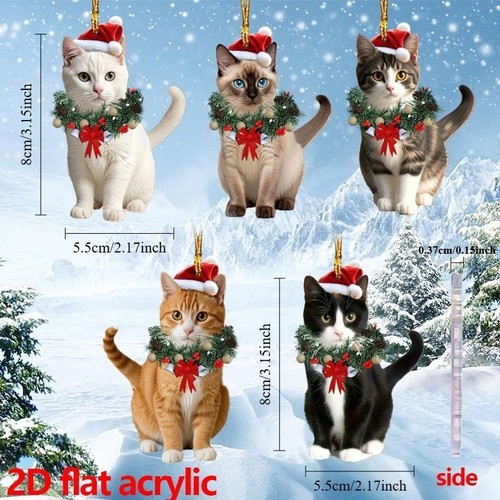 5pcs cats christmas - 5pcs,