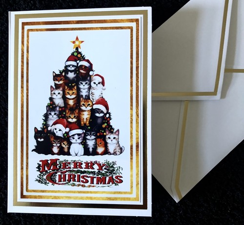 Cats luxury christmas card - luxury, &