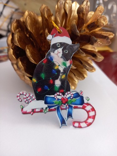 Black cat christmas - cat,