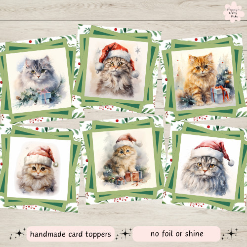 Christmas cats card making - cats,