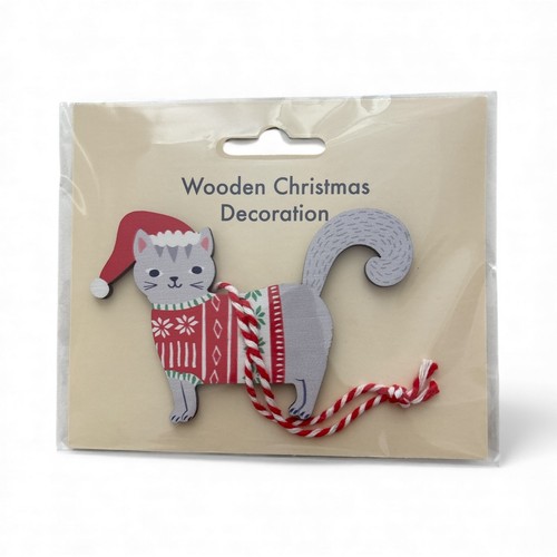Wooden cat christmas tree - wooden,