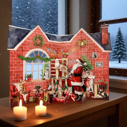 Pop santa with - with, cats