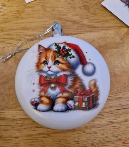 Ginger cat christmas bauble - cat,