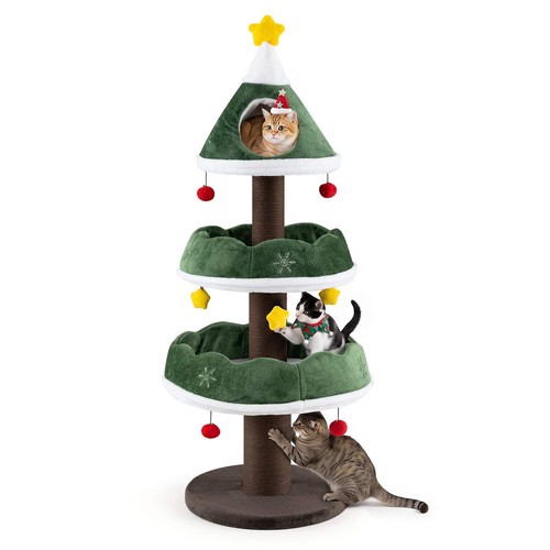 Cat christmas tree with - cat, cozy
