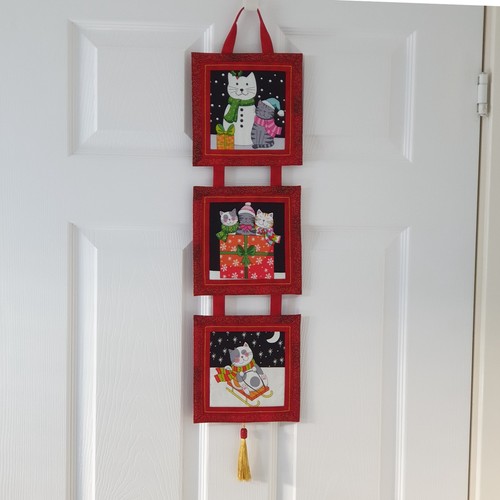 Christmas cat wall hanging - cat,