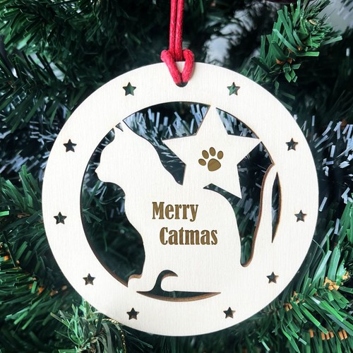 Cat christmas decoration merry - decoration,