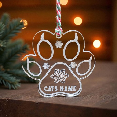 Personalised cat paw christmas - personalised,