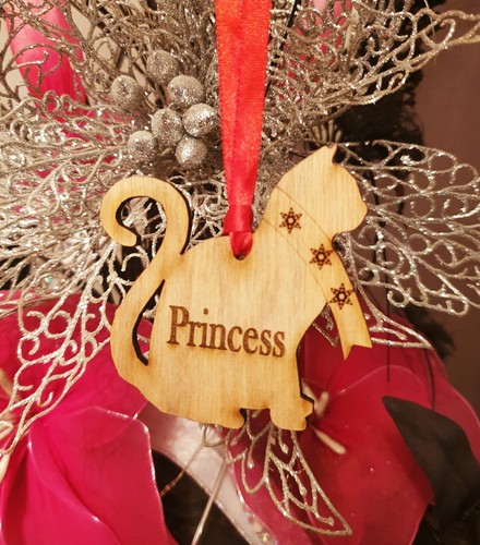 Personalised wooden pet cat - wooden,
