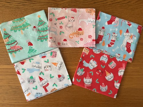 Christmas cats fat quarter - christmas,