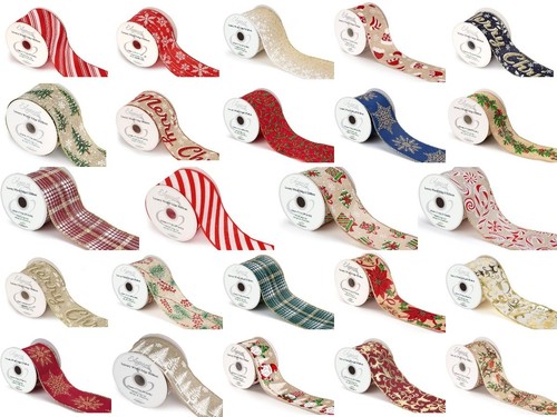 Christmas wired ribbon width - wired,