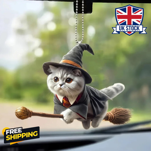 Acrylic cat car pendant - cat,